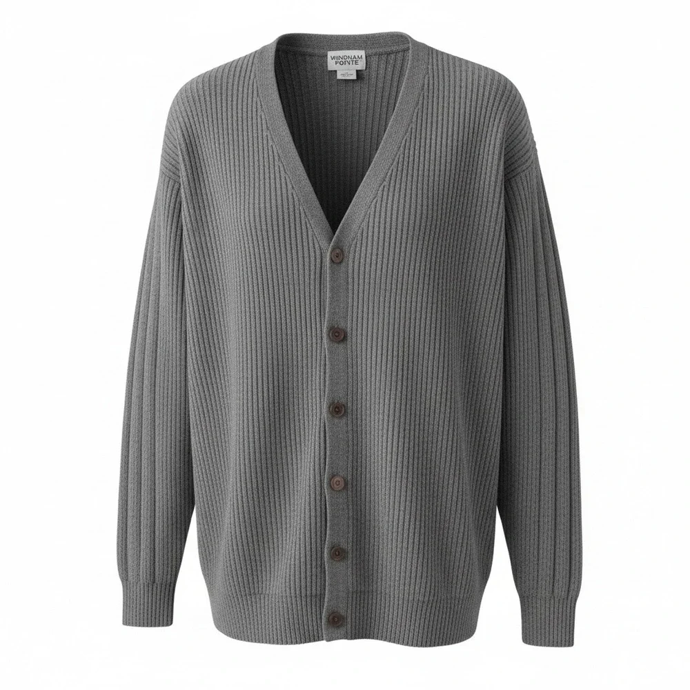 Vintage Men's Dad Cardigan‎ Grandpa Sweater Y2K Prep 90s Windham Pointe Sz XL